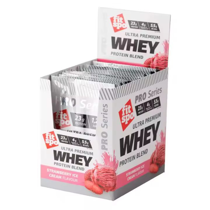 FitSpo Whey Protein 30g  | 1 CAJA (12 Unidades) PRO SERIES 23 g proteína / 1,2g de azúcar - 1