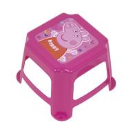 Arditex - Taburete bajo infantil apilable con dibujo PEPPA PIG con asiento acolchado y con medidas de 27x27x21cm apto para baño, cocina, habitación, para interior o exterior - details 0