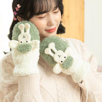 Guantes De Moda Para Mujer Otoño Invierno Con Peluche Lamiado Diseño Simple Y Divertido Talla Unica Color Sólido Calidad Superior - details 5