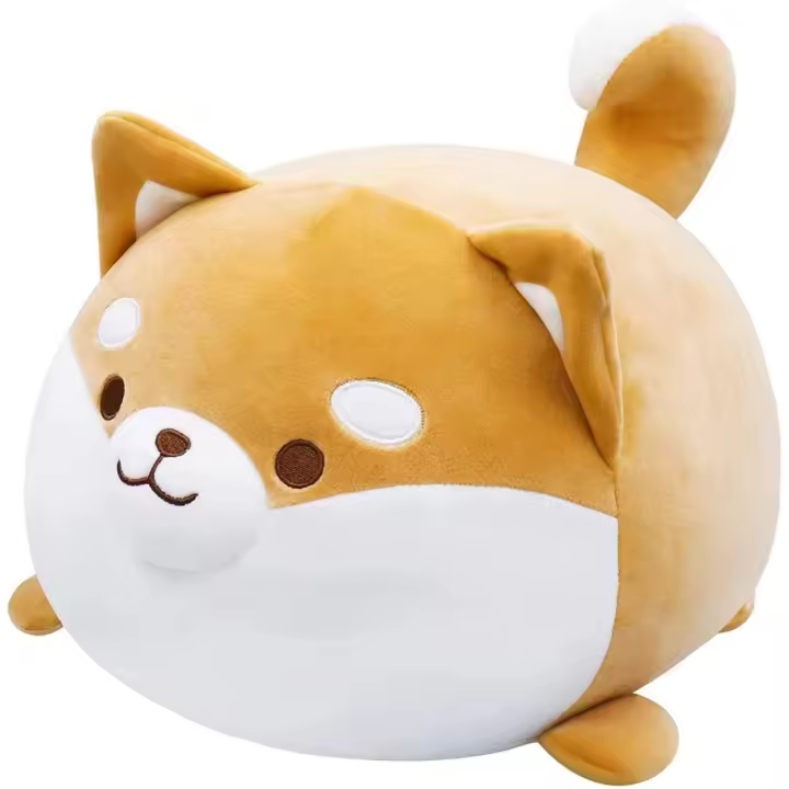 Peluches suaves de Shiba Inuya, lindos muñecos de peluche, lindas almohadas de peluche de dormitorio de Ke Jiquan, almohadas esponjosas de dibujos animados de animales (Shiba Inuya, 35 cm) - 1