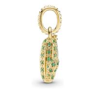 PANDORA 361687 C01 Cactus del Desierto, Talla única, Oro, Perla sintética Circonita cúbica, Coma con embalaje de Caja de Joint original. - details 0