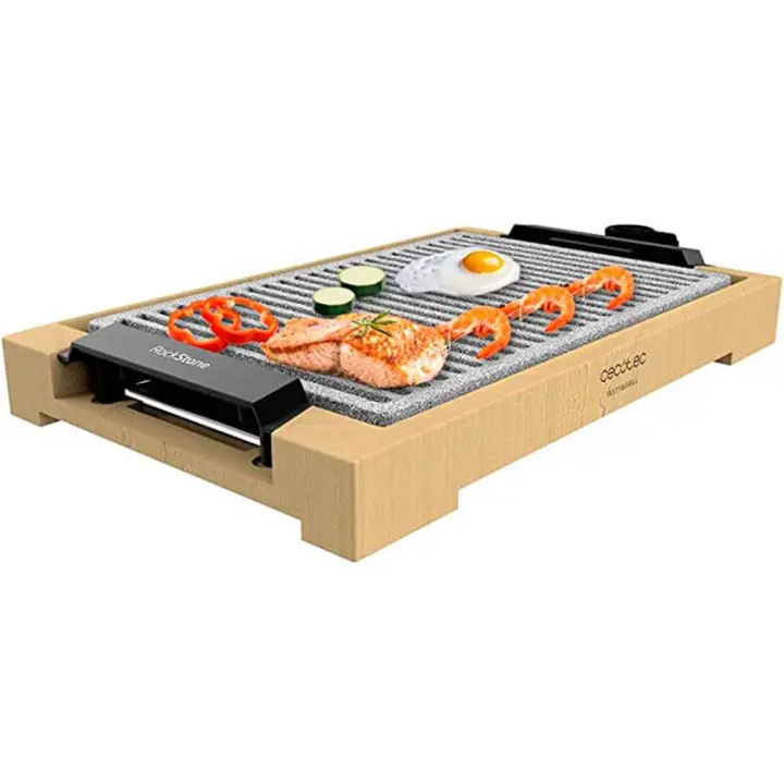 Plancha eléctrica Cecotec Tasty&Grill 2000 Bamboo LineStone 2000W madera/gris - 1