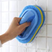 Cepillo De Limpieza Con Mango Para Cocina Y Baño Durable Y Fuerte Para Lavar La Bañera Cepillo De Esponja Azul Tamaño 14x8x3.5cm - details 3