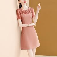 EVNISI Vestido Rosa Elegante Para Mujer Con Manga Flotante Casual Para Oficina Slim A-line Bodycon Para Fiesta Verano - details 2