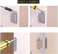 Imán para Puerta de armaria con Cierres magnético - Imanes para Puerta con cerradura magnética Cierrapuertos Imán para Arario Imán para armarario, Maple inoxidable 10 kg Imanes Fuertes para muebles Puertas Cajones Balcón Puerta Muebles (4 piezas) - details 3
