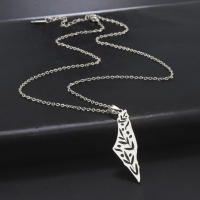 Collar Pendentivo Cazador Mapa De Palestina Y Israel Hojas De Acero Inoxidable Para Mujer Joyería Regalo Cumpleaños 2024 - details 9