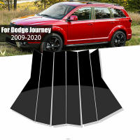 6pcs Postes De Píldora Negros Para Dodge Journey 2009-2020 Adornos De Puerta Y Ventana Cubierta Externa Piezas De Automóvil - details 0