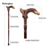 Bastón De Madera Marrón De Caballo Moda Caminante Decorativo Vampire Cospaly Fiesta Mace Varita Halloween Crosier 93cm - details 2