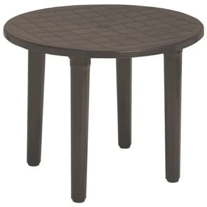 Mesa Resina Garden Life 4024W Wengué 90 Cm - Fácil Montaje - 1