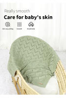 Mantas de Algodón tejadas para Bebe, cochecito para recién nasido, envoltura para envolver, Fashion a Cuadros sólidos, ropa de Cama para Niño y Niña, colcha calada de - details 2