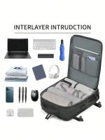 Mochila Multifuncional De Viaje Para Negocios Con Gran Capacidad Adecuada Para Mujeres Hombres Trabajadores Blanqueados Viajes Al Aire Libre Material De Poliéster - details 1