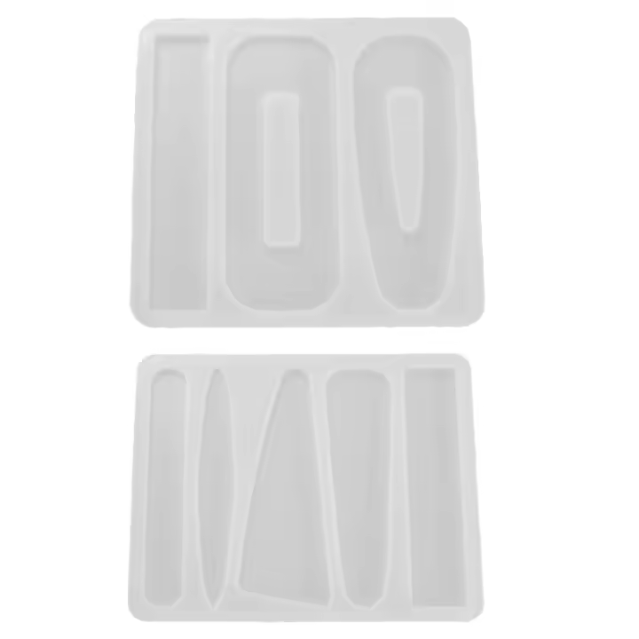 Molde de resina epoxi de silicona hecho a mano, herramientas para hacer joyas, bricolaje, horquilla, acrílico, 2 piezas - 1