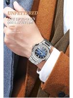 Reloj De Pulsera De Moda Para Hombre BINBOND 2024 Resistente Al Agua Con Fecha Luminosa Y Manos De Acero Inoxidable Cuarzo Redondo - details 6