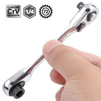 Llave De Enchufe Doble Cabeza 2 En 1 Mini Llave De Destornillador Con Mango 72 Dientes Herramienta Rápida Para Instalación - details 10