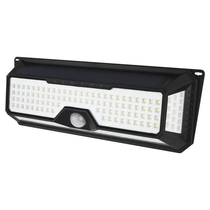 Aplique LED Solar con Sensor Negro 20W Fría Matel - 1
