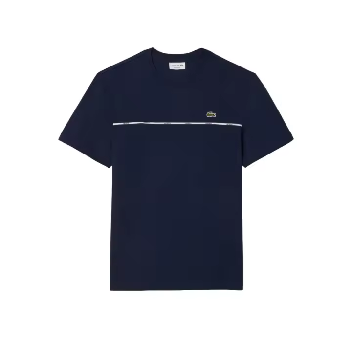 Camiseta Azul Marino Lacoste Marine De Punto Jersey De Algodón Con Ribete De Lacoste - 1