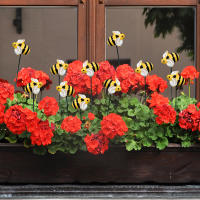 10 Piezas De Palos De Jardín Decorativos Abeja Jardín Pila De Macetas Jardín Paisaje Impermeables Ornamentos Para Camino Exteriores Y Interiores Miniaturas De Flores - details 4