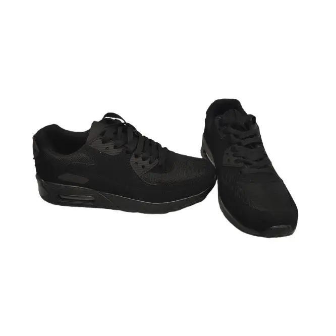 Mº 1 DEPORTIVA NEGRA UNISEX SUPER COMODA CON CAMARA DE AIRE EN NEGRO COMBINADA EN CUERO SINTETICO Y TEJIDO DESDE EL 36-48 GRAN CALIDAD Y CONFORT - 1
