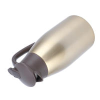 Hervidor de agua portátil de 2 l, de acero inoxidable 304, con aislamiento, para uso en el hogar y la oficina, dorado, con tapa para café, 2 l - details 1