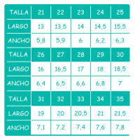 Medidas - Gioseppo barefoot kids