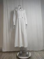 Vestido Largo De Mujer Con Cintura Irregular Manga Larga En Color Sólido Con Encaje Vestido De Oficina Para Primavera Y Verano - details 15