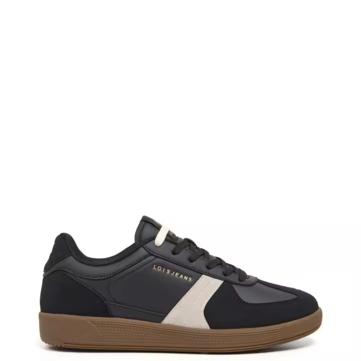 Lois 64486 Zapatillas para hombre negras en sintético con cordones 64486-026 - 1