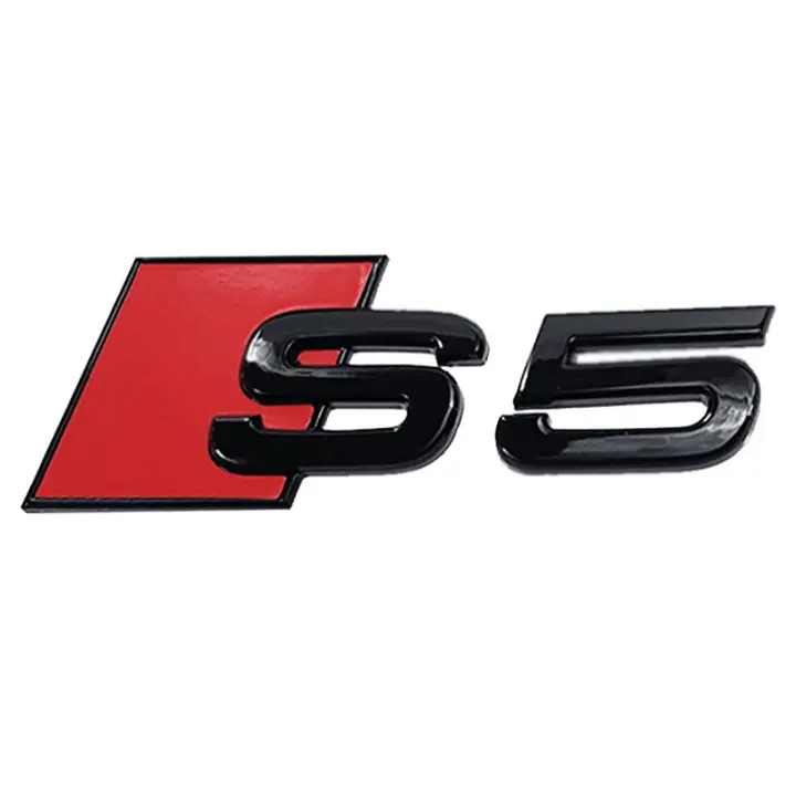 Emblema Adhesivo S5 Para Maletero Compatible Con Audi Negro - 1