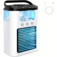 Ventilador húmedo alimentado por USB, dispositivo de enfriamiento mini portátil adecuado para dormitorios y oficinas - Ideal para viajes, hogar y uso estival | Equipo multifuncional | Producto moderno y elegante con , ventilador portátil  - details 1
