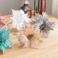 Flores Artificiales De Navidad Con Brillo Decoraciones Para Árbol De Navidad Y Casa Adornos DIY Para Fiesta De Año Nuevo Regalo - details 5