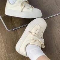 Nuevas Zapatillas Blancas Para Mujer De Verano Zapatos Casuales Multifuncionales Para Estudiantes De Lona Instagram - details 0