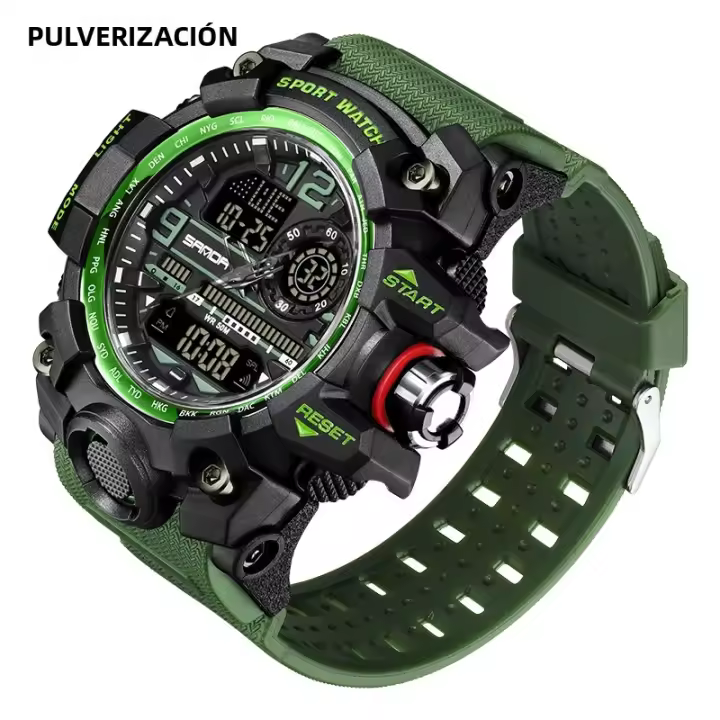 Reloj Deportivo De Lujo SANDA G-Style Militar LED Digital Para Hombre Resistente Al Agua Cuarzo Reloj De Pulsera Con Pantalla Analógica Y Digital - 1