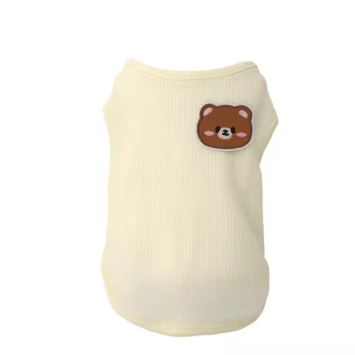 Top De Encaje Para Perros Estilo Pulóver Con Oso Lindo Y Colores Caramelo Accesorios De Primavera Y Otoño Para Mascotas - 1