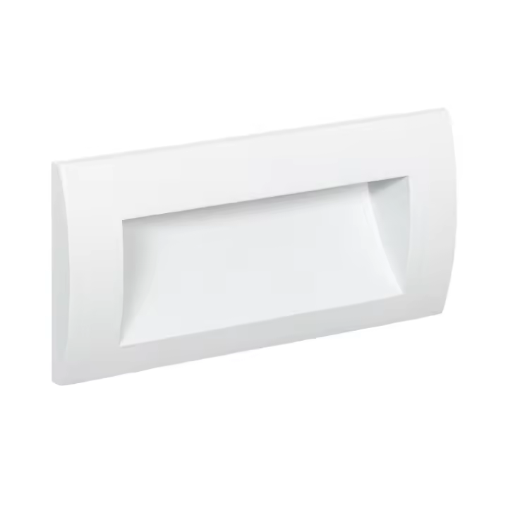 Ledkia Baliza Exterior LED 4W Empotrable Pared Rectangular Blanco Elin 2700K Blanco Cálido - 1