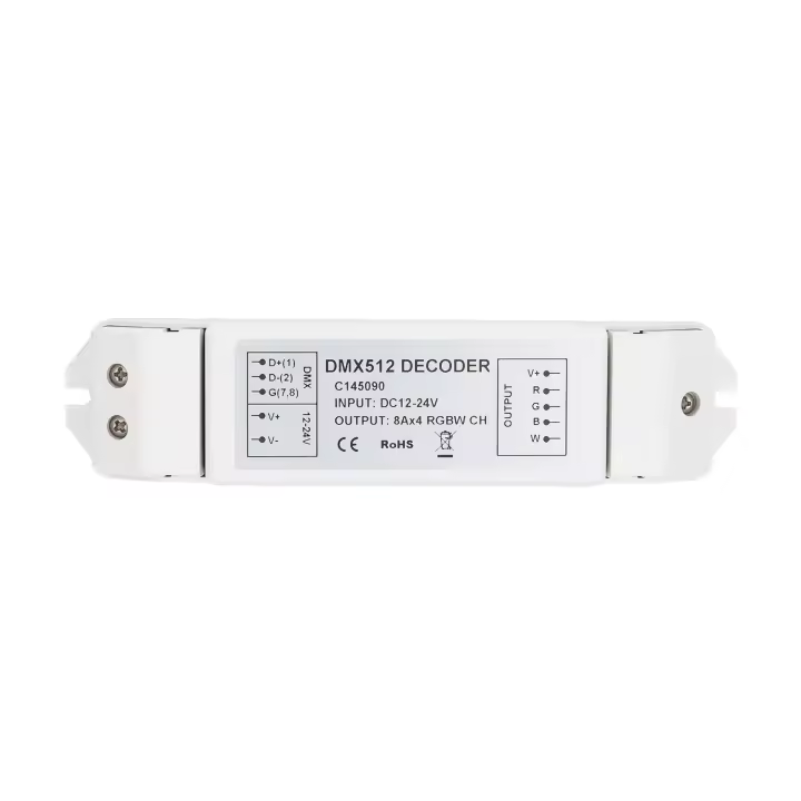 Ledkia Controlador RGBW DMX512 Decoder 4 Canales RGBW - 1