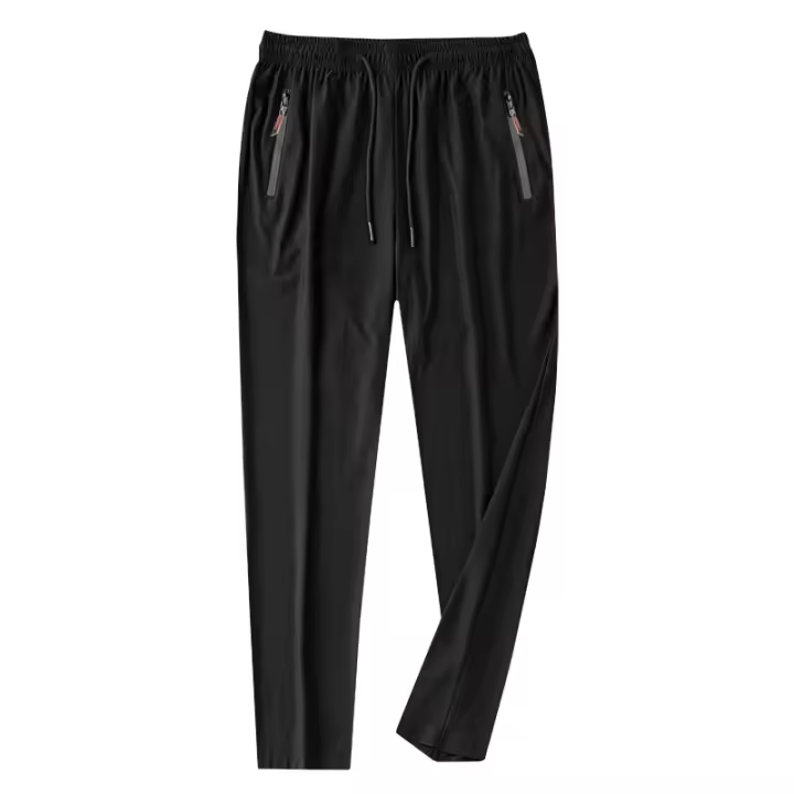 Pantalones Deportivos De Verano Para Hombres Cerradura Slim Ice Silk Pantalones Deportivos Jin Redondos Delgados Secado Rápido - 1