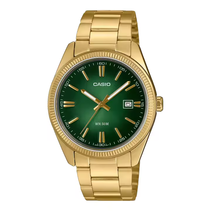 Reloj Casio MTP-1302PGC-3AVEF Hombre Verde Dorado - 1