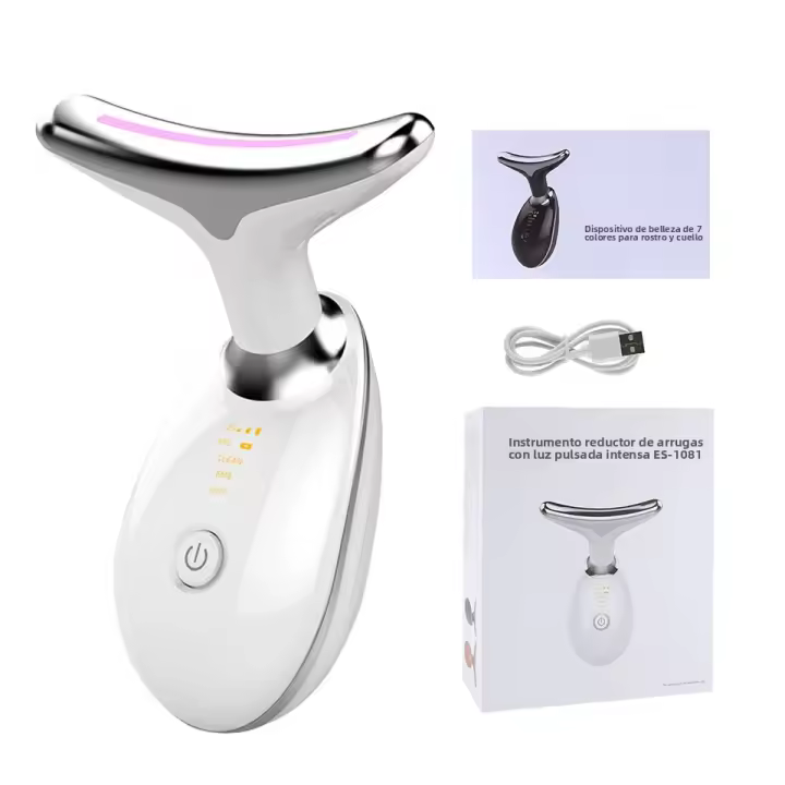 Instrumento De Masaje De Belleza Eléctrico Para El Rostro Y Cuello Lifting Y Firmeza Portátil Recargable Con USB Cable - 1