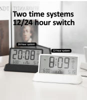Reloj De Alarma Digital Transparente Con Mostrador De Temperatura Fecha Y Día De La Semana Estilo Moderno Para Oficina Y Hogar 12/24H - details 3