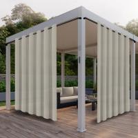 2PCS Cortinas De Exterior Impermeables Y Resistentes Al Sol Con Guardia UV Y Ganchos Antirrosa Diseño Moderno Para Privacidad - details 6