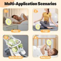 Máquina de sonido para niños Máquina portátil de sonido de rueda blanco con luces nocturnos para aliviar El Sonido natural de Sueño recarle adecuada para viajar a La Oficina De La Guardia familiar para dormir - details 0