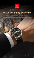 Reloj De Pulsera De Cuarzo De Lujo Para Hombre POEDAGAR Resistente Al Agua Con Fecha Y Semana Lámpara Luminosa Correa De Cuero Deportivo - details 3