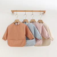 Bib De Comida Para Bebé De Color Sólido Impermeable Y Anti-Suciedad Ropa Suave Para Bebés De Tamaño 0-36 Meses Ropa De Bebé Fashion Unisex - details 1