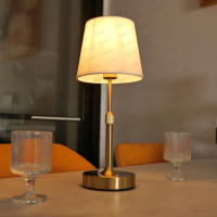 Lámpara De Mesa Recargable Simple Para Barra Y Escritorio Luz Nocturna Sin Cable Para Dormitorio Control De Brillo Con USB Y Toque Decorativa - details 7