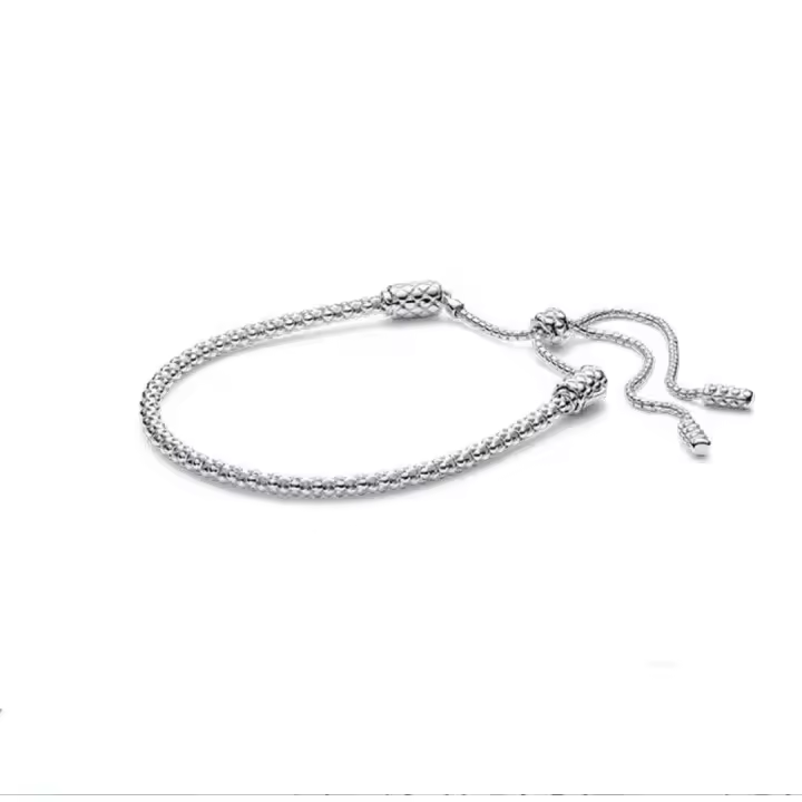 PANDORA Moments Pulsera con cierre deslizante, ligera, de lujo, regalo de cumpleaños para novia, 593090C00, longitud 28 cm - 1