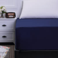 Sábana Fitted De Algodón 100% Con Banda Elástica Para Cama King Queen Double Single Tamaño 160/180/200/220X200 Protección Del Suelo - details 15