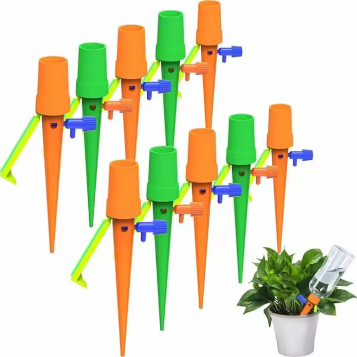 Kit de Riego por Goteo de 24 Piezas | Estacas de Riego Automático | Botellas | Plantas de Interior y Exterior - 1