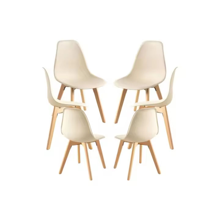 Pack 6 Sillas Kelen - Beige - 1