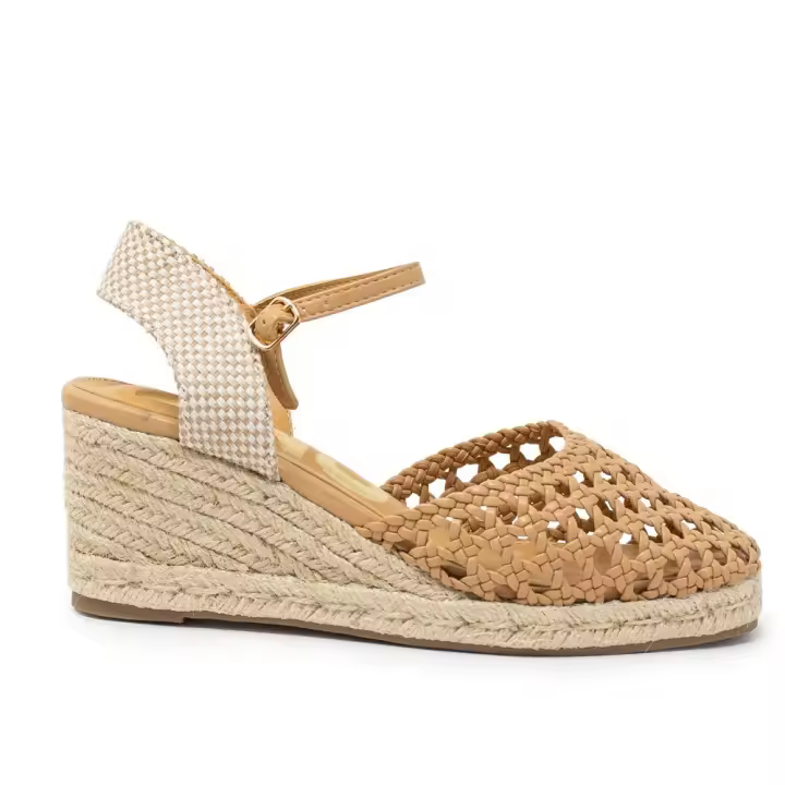 Alpargatas de mujer D'ANGELA DXF26153 VALENCIANA YUTE TRENZADO CAMEL 32647 24V - 1