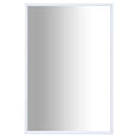 vidaXL Espejo 60x40 cm en color Blanco/Plateado/Dorado | decorativo de pared para baño dormitorio recibidor moderno - details 0