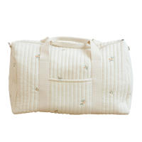 Bolso De Mano Grande De Viaje Corto Con Bordado Capacidad Alta Estilo Mochila Bolsa De Diaper Un Hombro Recibido Fácil Boston - details 6